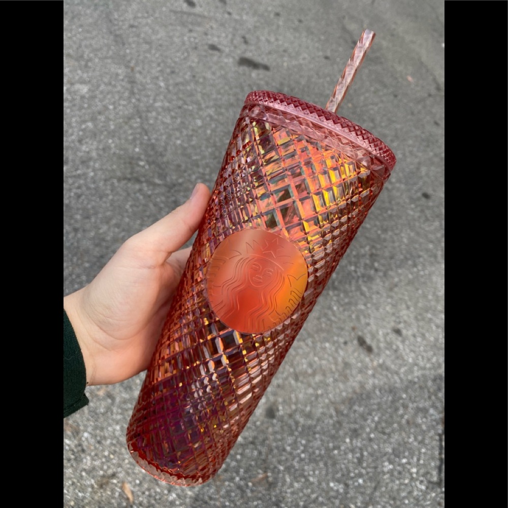Peachy Starbucks tumbler venti capacity NWT!!